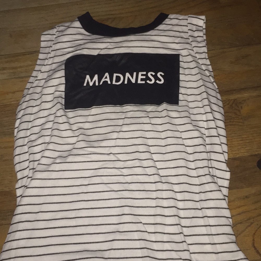 black and white tang top